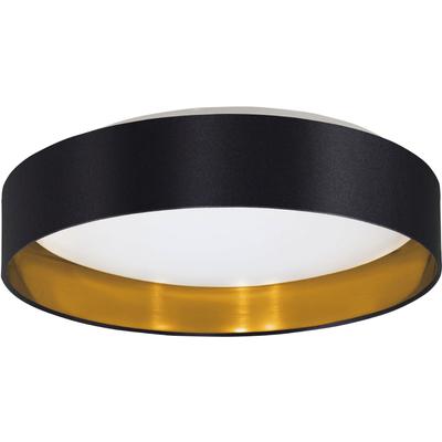 EGLO LED Deckenleuchte "Maserlo", schwarz, Ø 38cm H: 9,00cm, Lampen, Stofflampe Maserlo2 Ø38 x H9 cm, LED-Platine, Textilschirm Image