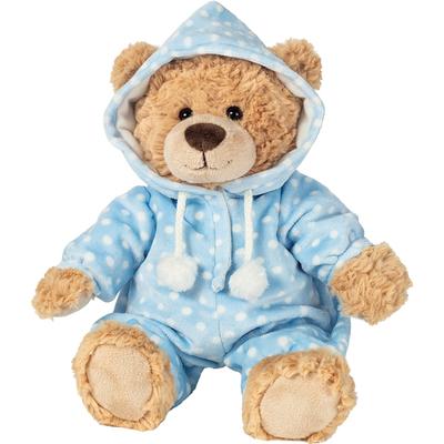 Kuscheltier TEDDY HERMANN "Schlafanzugbär blau 30 cm" Plüschfiguren beige (natur/blau) Kinder