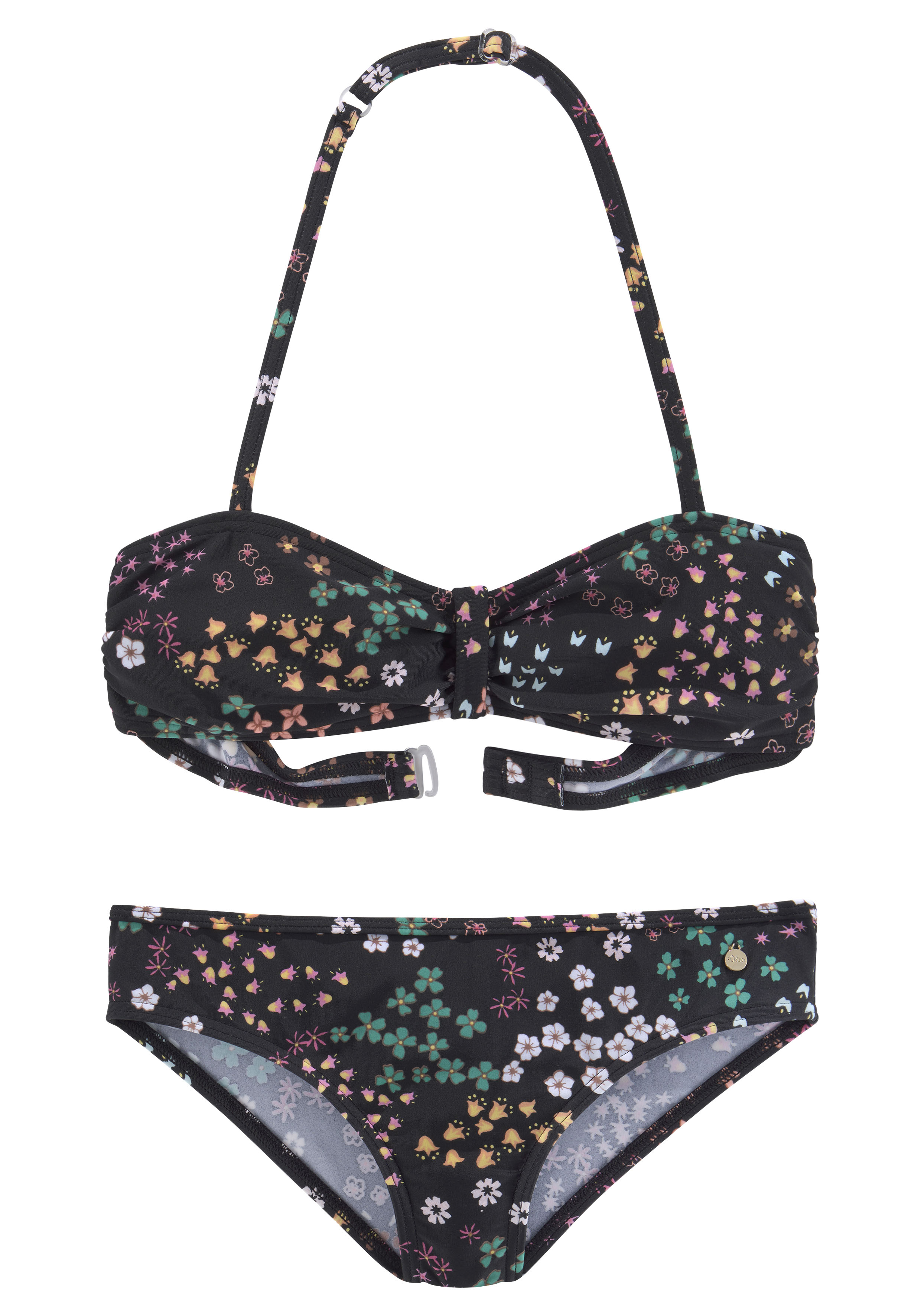 Bandeau-Bikini S.OLIVER "Milly Kids", Kinder, Gr. 146/152, N-Gr, bunt (bedruckt), Polyamid, geblümt, Bikini-Sets, mit Blumendruck Image