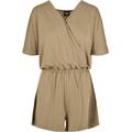 Jumpsuit URBAN CLASSICS "Damen Ladies Short Modal Jumpsuit" Gr. S, US-Größen, grün (khaki) Damen Overalls