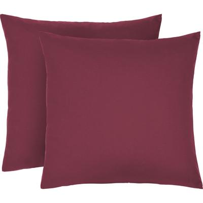 Kissenbezug BIBERNA "Michi Feinjersey mit Reißverschluss", braun (rost), B:80cm L:80cm, Feinjersey, Obermaterial: 100% Baumwolle, Kissenbezüge, verschiedene Größen, Feinjersey Kissenhülle aus 100% Baumwolle Image