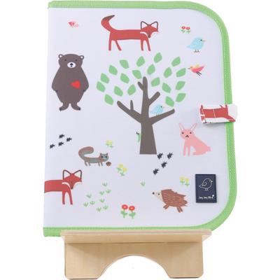 Malvorlage JAQ BIRD "Malmatte Wald" Malvorlagen grün (weiß, grün) Kinder Basteln, Malen, Kosmetik Schmuck mit 4 Kreiden