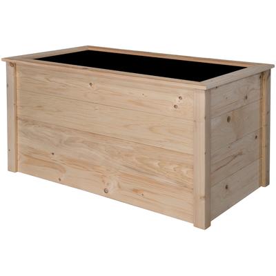 Hochbeet BM MASSIVHOLZ "Typ 574", beige (natur), B:150cm H:78cm T:80cm, Holzwerkstoff, Pflanzgefäße, BxTxH: 150x80x78 cm