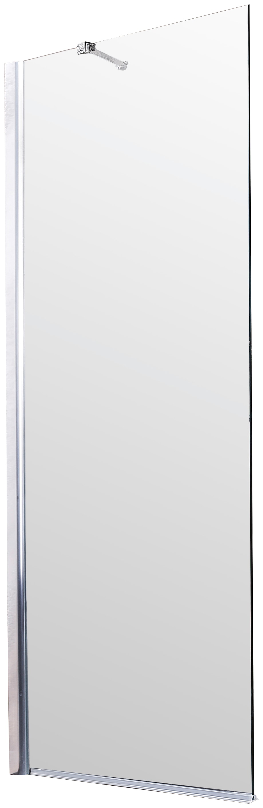 Duschwand SANOTECHNIK "Sanoflex Young", grau (chromfarben), B:65cm H:195cm, Duschwände, Glas