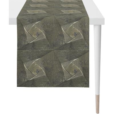 Tischläufer APELT "1307 Loft Style, Jacquard", grau (grau, natur), B:43cm L:135cm, Polyester, Viskose, Tischdecken, Fleckschutz Image