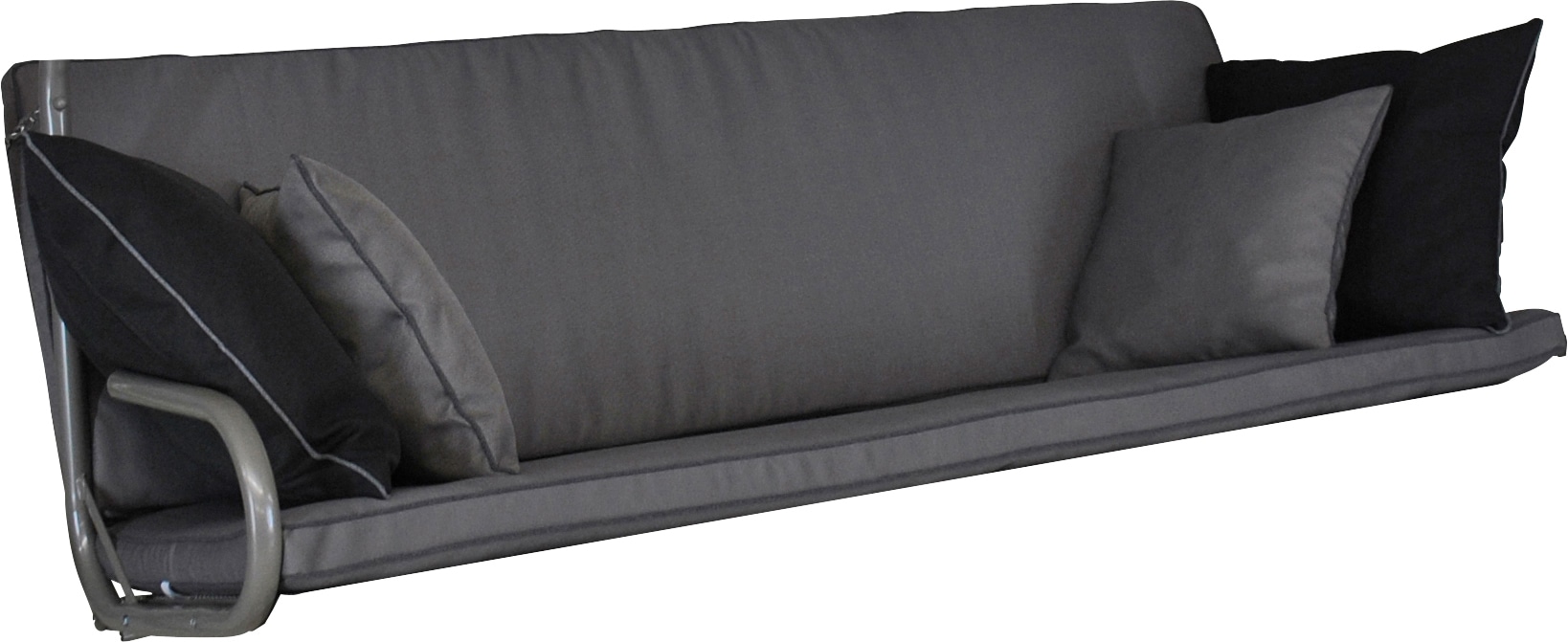 Bankauflage "Elegance Style", grau (dunkelgrau), B:178cm H:6cm T:180cm, Obermaterial: 100% Polyacryl. Füllung: 100% Polyurethan, ANGERER FREIZEITMÖBEL, Polsterauflagen, Bankauflage