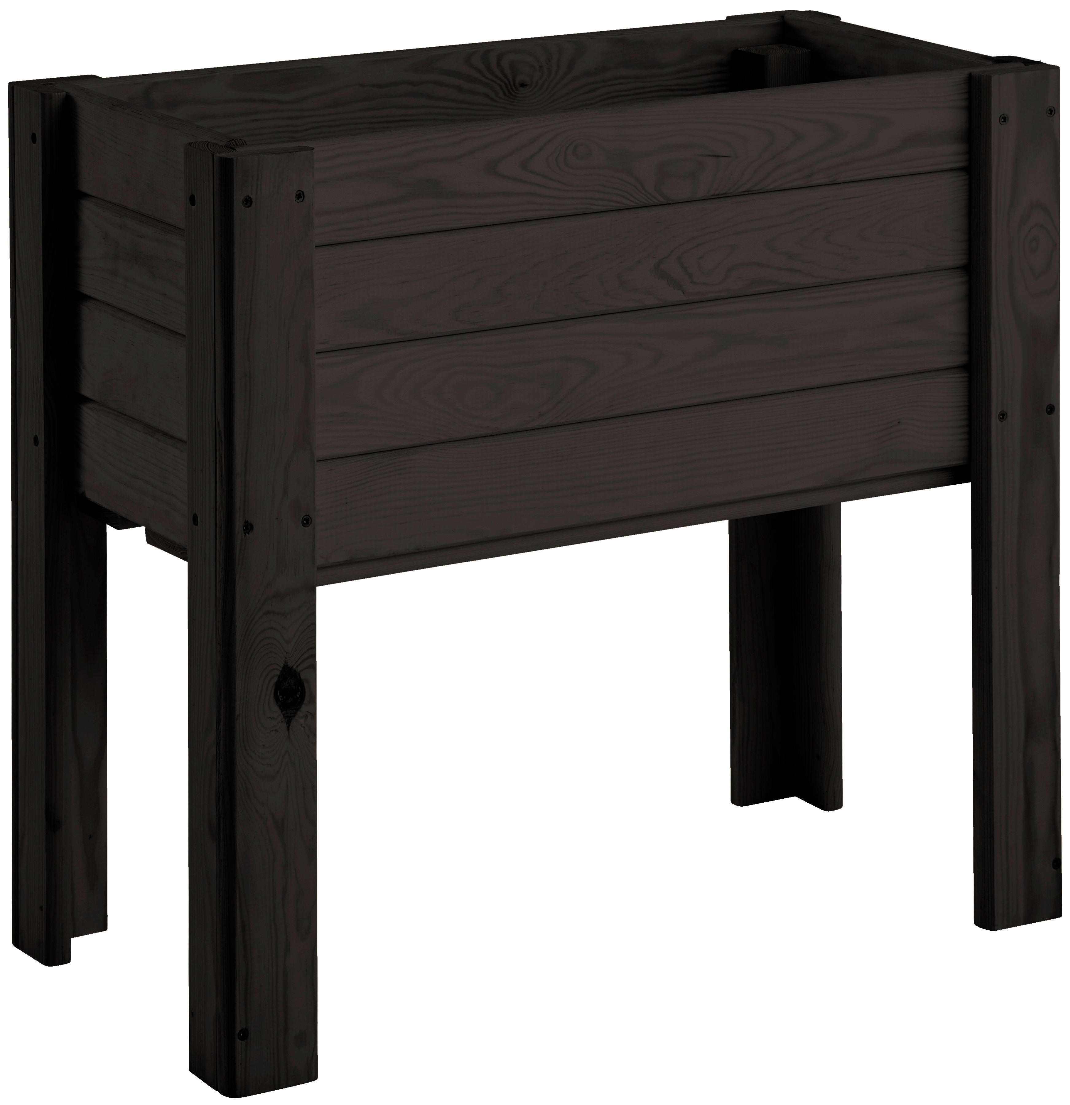 Pflanzkübel PROMADINO, grau (anthrazit), B:60cm H:60cm T:30cm, Holzwerkstoff, Pflanzgefäße, BxTxH: 60x30x60 cm Image