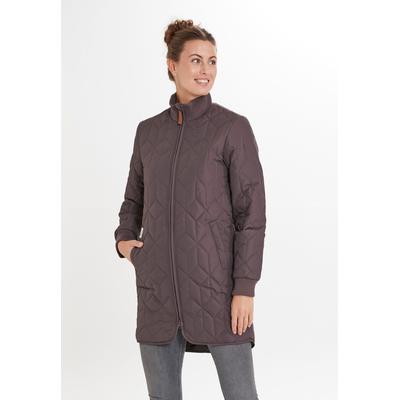 Outdoorjacke WEATHER REPORT "Nokka", Damen, Gr. 36, grau (1080 iron), 100% Polyester, kariert, casual, lang, Langarm, Jacken, mit atmungsaktiver Funktion Image