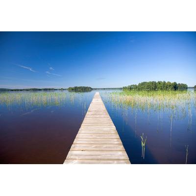 Fototapete PAPERMOON "Steg im Wasser", bunt, B:4,50m L:2,80m, Vlies, Tapeten Image