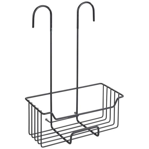 „Aufbewahrungskorb WENKO „“Milo““ Aufbewahrungsboxen Gr. T: 14 cm, schwarz Körbe für die Dusche“