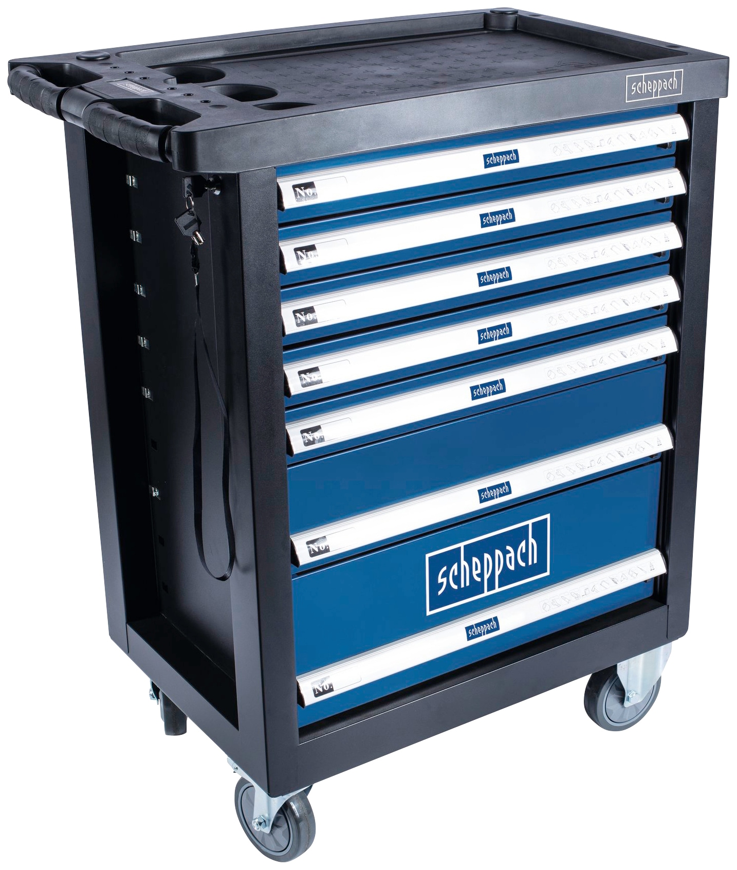 Werkstattwagen SCHEPPACH "TW1100", blau, B:47cm H:97,5cm T:77,5cm, Stahlblech, Werkstattwagen, BxTxH: 47x77,5x97,5 cm