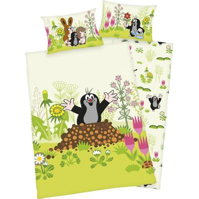 Babybettwäsche "Der kleine Maulwurf", bunt, B/L: 100cm x 135cm, , Renforcé, B/L: 60cm x 40cm, Renforcu00e9, Obermaterial: 100% Baumwolle, Bettwäsche, mit tollem Motiv