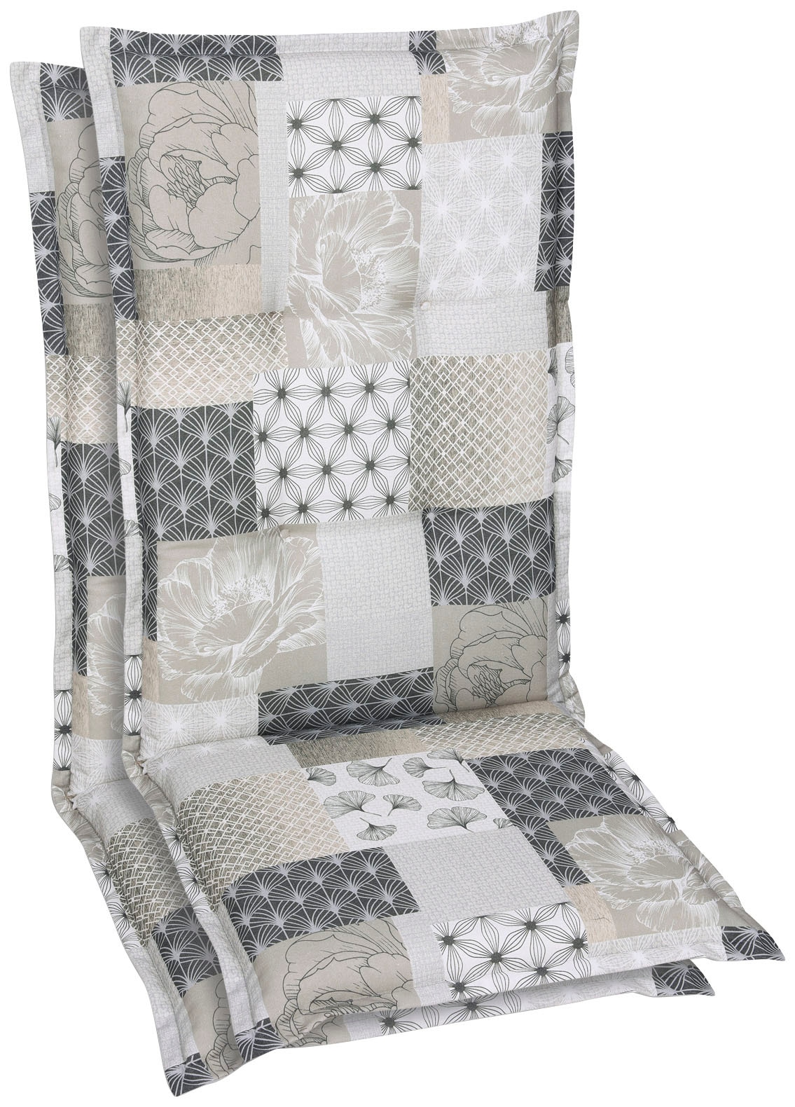 Sesselauflage GO-DE "Sesselauflage hoch", grau, B:50cm H:120cm T:48cm, Baumwolle, Polsterauflagen Image