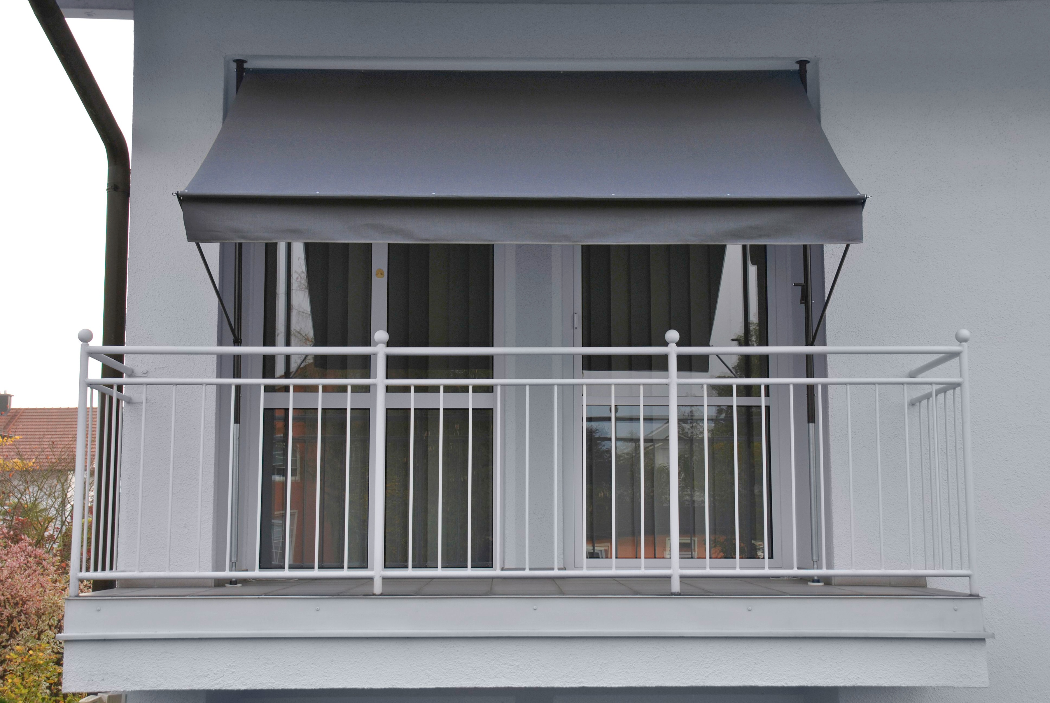 Klemmmarkise, grau, B:400cm, Polyacryl, ANGERER FREIZEITMÖBEL, Markisen, grau, Ausfall: 150 cm, versch. Breiten