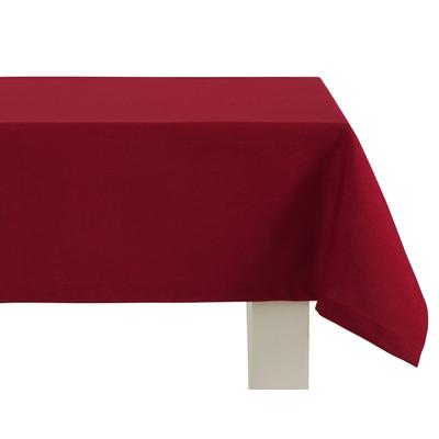 Tischdecke DREAMS "UNI" Gr. 1, rot (dunkelrot), B:140cm L:180cm, Polyester, Tischdecken, mit ca. 2,5 cm breitem Saum und