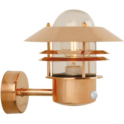 Außen-Wandleuchte NORDLUX "BLOKHUS", braun (kupferfarben), H:23cm, Lampen, Kupfer, 15 Jahre Garantie, Bewegungsmeder Image