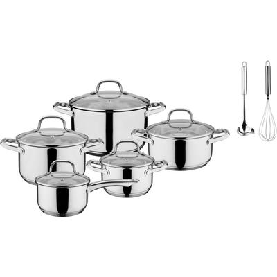 Topf-Set GSW "Trentino", silber (edelstahlfarben), Töpfe, Induktion Image