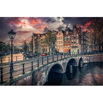 Fototapete PAPERMOON "Photo-Art ADRIAN POPAN, AMSTERDAM", bunt, B:3,00m L:2,23m, Vlies, Tapeten Image