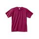 Rundhalsshirt FRUIT OF THE LOOM "Shirt" Gr. XL, rot (weinrot, weiß) Herren Shirts Rundhalsshirts