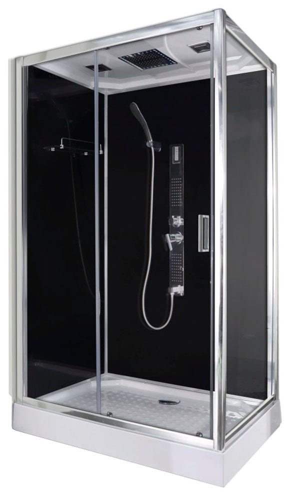 Komplettdusche SANOTECHNIK "Trend 3", grau (chromfarben), B:120cm H:215cm T:80cm, Duschkabinen, mit Beleuchtung