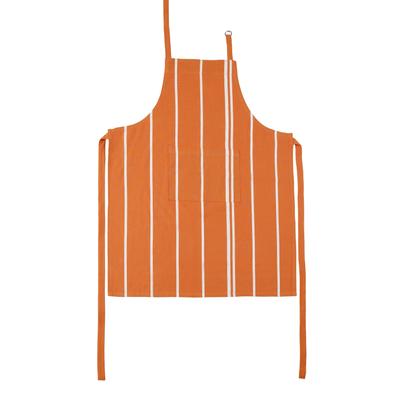 Kochschürze STUCO "Streifen" Schürzen orange (orange, weiß) Topflappen, Topfhandschuhe Küchenschürzen mit Tasche und jacquardartiger Streifenwebung