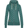 Funktions-Kapuzensweatjacke RAGWEAR "PAYA DOTS O" Gr. S (36), grün (dark green 5021) Damen Sweatjacken