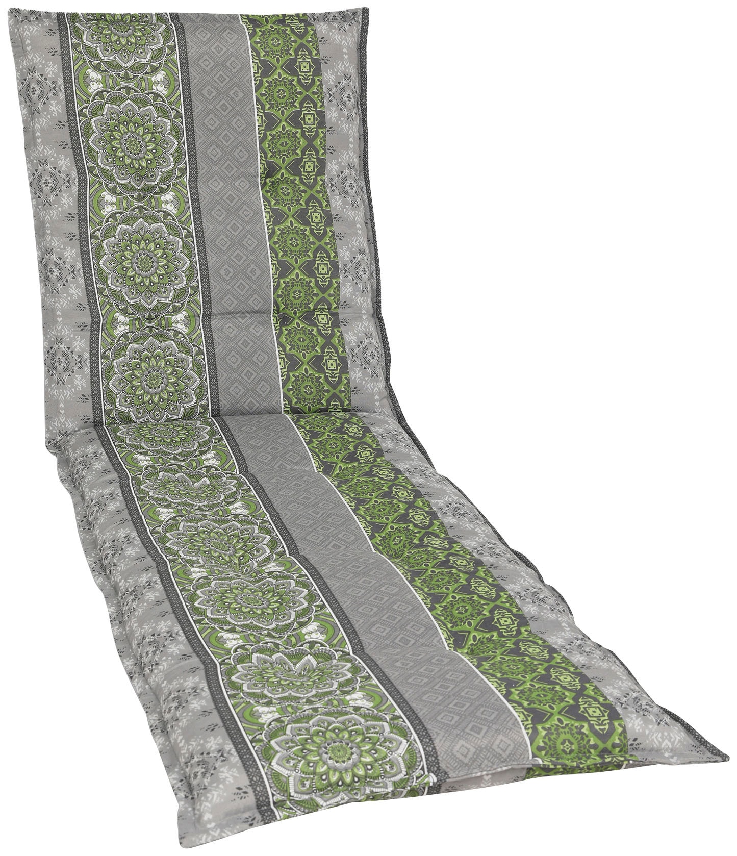 Liegenauflage GO-DE "für Rollliegen", grün (grün, grau), B:190cm H:8cm T:60cm, Bezug: 65% Polyester, 35% Baumwolle, Polsterauflagen