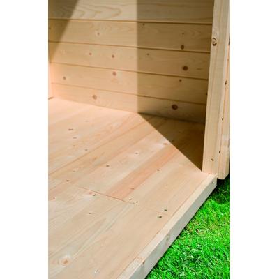 Gartenhaus-Fußboden KARIBU, beige (natur), B:310cm H:1,9cm T:310cm, Holzwerkstoff, Gartenhaus-Fußböden, für Gartenhäuser