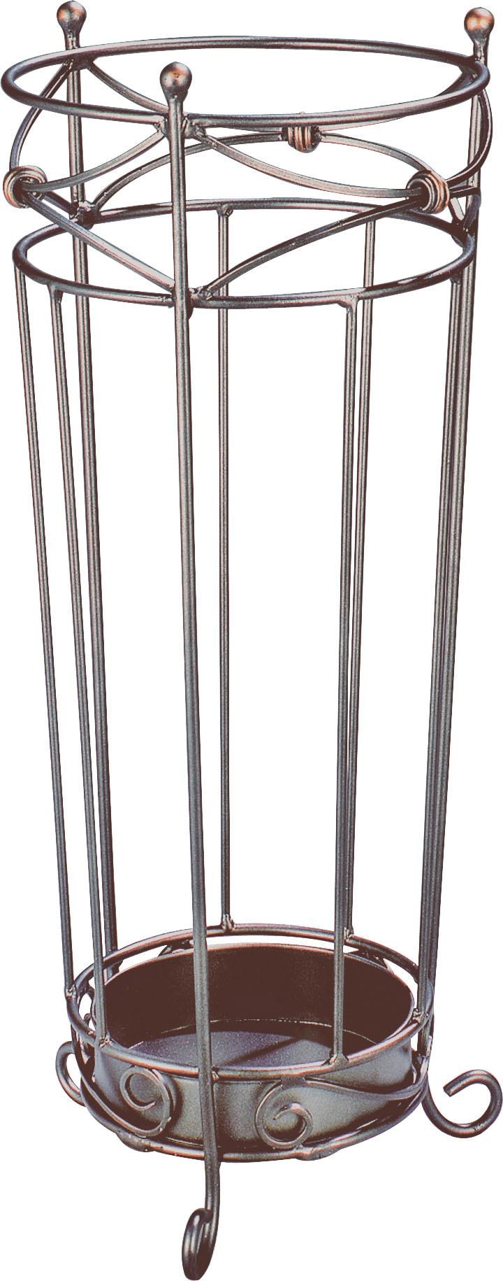 Schirmständer HAKU, grau (anthrazit), B:46cm H:46cm T:180cm, Metall, Regenschirmständer, Schirmständer