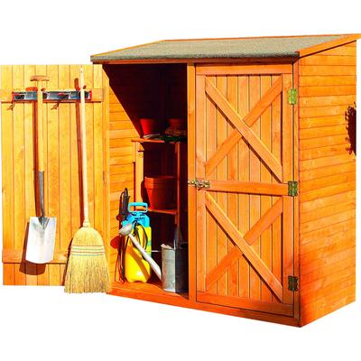 Garten-Geräteschrank PROMADINO "Pforzheim", braun (honigbraun), Gerätehäuser Image
