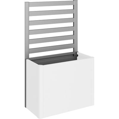 Rankgitter BIOHORT, grau (quarzgrau, metallic), B:102cm H:91cm, Stahlblech, Rankhilfen, für biohort HochBeet 1-m-Seite