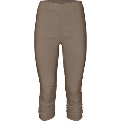 Caprihose HEINE, Damen, Gr. 40, Normalgrößen, grau (taupe), 70% Viskose, 25% Polyamid, 5% Elasthan, unifarben, 3/4-Länge, Hosen Image