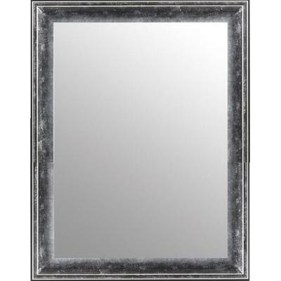 Dekospiegel LENFRA "Kayka", silber (silber, schwarz), B:48cm H:68cm T:2,2cm, EPS-Kunststoff, Spiegel, Wandspiegel Image