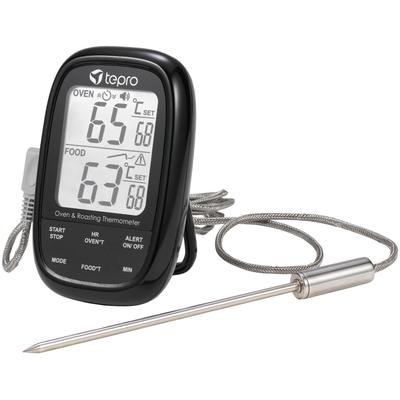 Grillthermometer TEPRO, schwarz, B:7,1cm H:10,9cm T:2,8cm, Temperaturmessgeräte, mit Dualsensor