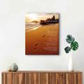 Bild HOME AFFAIRE "Spuren im Sand" Bilder Gr. B/H: 40 cm x 50 cm, braun Kunstdrucke