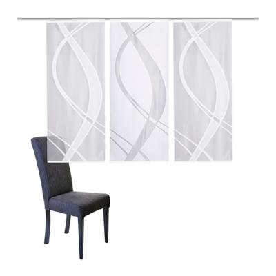 Schiebegardine HOME WOHNIDEEN "TIBASO", weiß, B:57cm H:145cm, Wirkware, Obermaterial: 100% Polyester, Gardinen, halbtransparent Image