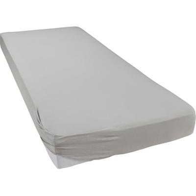 Spannbettlaken BELLANA "bellana in Gr. 90x200, 140x200 oder 180x200 cm, für Topper", silber (silberfarben), B:180-200cm L:200cm, Jersey, Obermaterial: 100% Baumwolle, Laken, Spannbettlaken, aus Baumwolle, für Matratzen bis 10 cm Höhe, Bettlaken,... Image