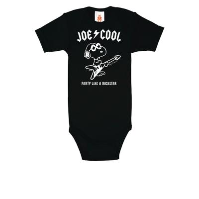 Body LOGOSHIRT Gr. 62, EURO-Größen, schwarz Baby Bodies im rockigen Snoopy-Design