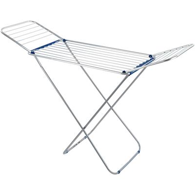 Wäscheständer WENKO "Modell Wings", silber (silberfarben), B:175cm H:112cm T:56cm, Edelstahl, Wäscheständer, Flügelwäschetrockner, 16 m Trockenlänge, platzsparend zusammenklappbar Image