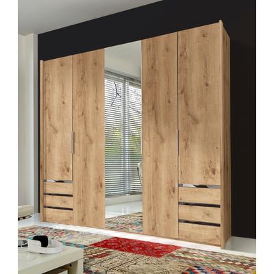 Kleiderschrank WIMEX "Level by fresh to go", braun (plankeneichefarben), B:250cm H:236cm T:58cm, Schränke, mit Spiegeltüren und Schubladen Image