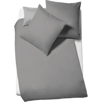 Bettwäsche FLEURESSE "Lech 3089", grau (grafit), B/L: 240cm x 220cm, 2 St., Flanell, B/L: 80cm x 80cm & 80cm x 80cm, Flanell, Obermaterial: 100% Baumwolle, Bettwäsche, Edelflanell, Baumwolle, in Gr. 135x200, 155x220, 200x200cm Image