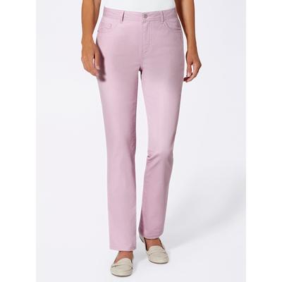 Bequeme Jeans CASUAL LOOKS, Damen, Gr. 42, Normalgrößen, rosa (altrosé), 96% Baumwolle, 4% Elasthan, unifarben, lang, Jeans Image