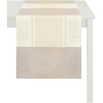 Tischläufer APELT "COMO, LOFT STYLE, Jacquard", beige (creme, beige, natur), B:44cm L:140cm, Polyester, Tischdecken Image