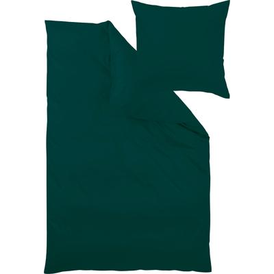 Bettwäsche CURT BAUER "Uni-Mako-Satin Bettwäsche, OEKO-TEX und Made in Green zertifiziert", grün (malachit), B/L: 135cm x 200cm, , Mako-Satin, B/L: 80cm x 80cm, Mako-Satin, Obermaterial: 100% Baumwolle, Bettwäsche Image