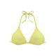 Triangel-Bikini-Top LASCANA "Scallop" Gr. 42, Cup C/D, gelb Damen Bikini-Oberteile Ocean Blue mit gelaserter Wellenkannte