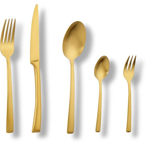 „Besteck-Set ECHTWERK „“Avelino““ Essbesteck-Sets goldfarben Besteckgarnituren Tafelbesteck, edles Besteck, Edelstahl 1810, 20-teilig für 4 Personen“