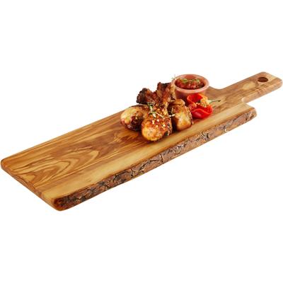 Servierbrett APS "OLIVE", beige (natur), B:15cm H:1,5cm L:51cm, Olivenholz, Schneidebretter, Naturprodukt, jedes Stück ein Unikat, 51x15 cm Image