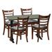 4-person Dining Set - Gray Top W/Ladder Back Side Chair Wood/Upholstered in Brown/Gray Restaurant Furniture by Barn Furniture | Wayfair