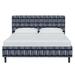 AllModern Lazlo Low Profile Platform Bed Upholstered/Cotton in Blue | 41 H x 62 W x 83 D in | Wayfair A1D61A7EE9AC45E688A8C43D69263C74