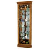Darby Home Co Arjun Corner Curio Cabinet Wood/Glass in Brown | 80 H x 28 W x 16 D in | Wayfair 897514B18CA947718CF40EC6F38F850A